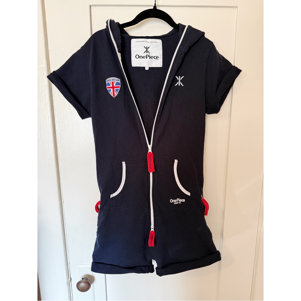 OnePiece Great Britain Short Onesie - Navy Blue